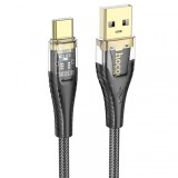 Cablu Date si Incarcare USB-A - USB-C HOCO U121, 60W, 1.2m, Negru