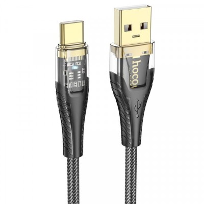 Cablu Date si Incarcare USB-A - USB-C HOCO U121, 60W, 1.2m, Negru foto