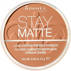 Pudra matifianta rezistenta la transfer Rimmel Stay Matte 040 Honey 14 gr foto