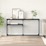 vidaXL MasaConsole Stejar Negru 146 x 22.5 x 75 cm Lemn compozit 882216