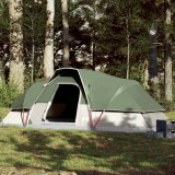 VidaXL Cort de camping cupolă pentru 9 persoane, verde, impermeabil