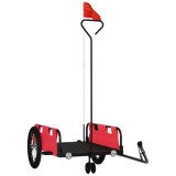 Cumpara ieftin Remorca de bicicleta, rosu, textil oxford si fier