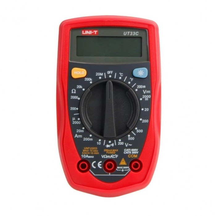 Multimetru Digital Cu Afisaj LCD Iluminat , Masurare DC / AC , Curent , Rezistenta , Temperatura , Testare