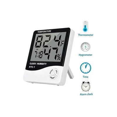 Ceas cu alarma, termometru si higrometru HTC-1 foto