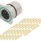 Conector M23 Soclu PIN 17 Mamă Crimpat Drept Aurit IP67