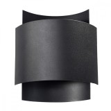Lampă De Perete Impact Negru Oțel 1 Bec Dreptunghiular Industrial De Interior