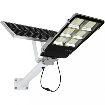 Lampa Solara Stradala, 500W, 375 SMD-uri, Senzor Lumina, Suport Montare Si Telecomanda foto
