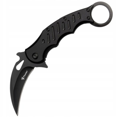 Cutit pliabil Karambit Foxter CS:GO Claw, 20 cm, otel inoxidabil, clema agatare, negru foto