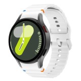 Cumpara ieftin Curea din silicon 20 mm, THD, compatibila Samsung Galaxy Watch 7, Galaxy Watch 6, alba
