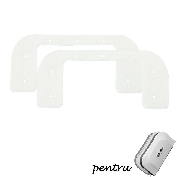 Lavete pentru stergatorul magnetic de geam dreptunghiular, set de 2