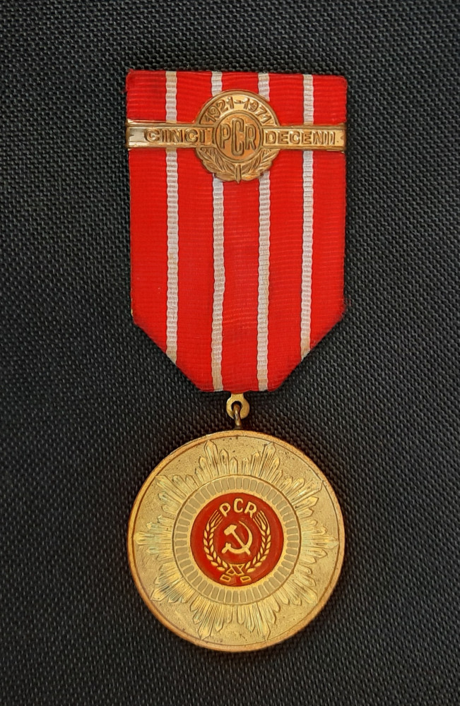 Multiplication acquaintance ticket Medalie tema comunista - PCR - A 50 a aniversare a partidului comunist roman  | Okazii.ro