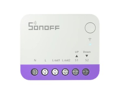 Mini-comutator smart Sonoff MINI-RBS, Wi-Fi + Matter, 1A, Control procentual, Programare, Compatibil Alexa, Google Assistant si Apple Home, Alb foto