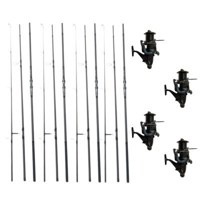 Set Complet 4 Lansete Crap Guardian Angel 3,60m, 4lb, cu 4 Mulinete Long Cast DP70FR, 11 Rulmenți foto
