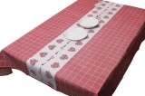 Fata de masa Vinylla, PVC, rosu/alb, 140 x 180 cm
