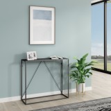 Masa consola Austevoll 90x30x80cm otel negru [en.casa] HausGarden Leisure
