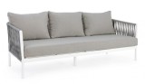 Cumpara ieftin Canapea aluminiu alb textil gri Florencia 220x85x86 cm