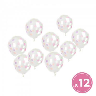 Set baloane cu buline colorate - 12 piese / pachet foto