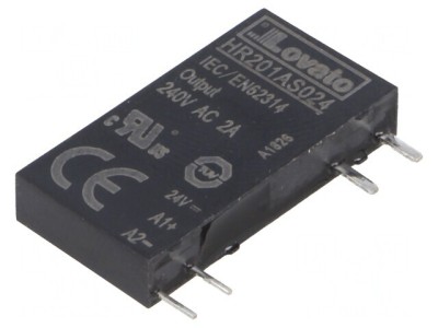 Releu Semiconductor 24VDC 2A 1-Fazat 24-280VAC HR201AS024 foto