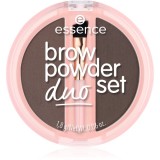 Essence Brow Powder Duo set pentru sprancene culoare 03 Dark 1.8 g