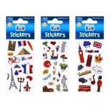 Abtibilduri - calatorii Italia, Anglia, Franta, set 13-15 buc, Sticker Boo, 489559