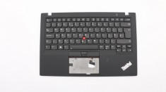 Carcasa superioara cu tastatura palmrest Laptop, Lenovo, ThinkPad X1 Carbon 6th Gen Type 20KH, 20KG, 01LV348, 01LV349, AM12S000F00, iluminata, neagra,