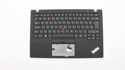 Carcasa superioara cu tastatura palmrest Laptop, Lenovo, ThinkPad X1 Carbon 5th Gen Type 20HQ, 20HR, 20K3, 20K4, 01LV348, 01LV349, AM12S000F00, ilumin foto