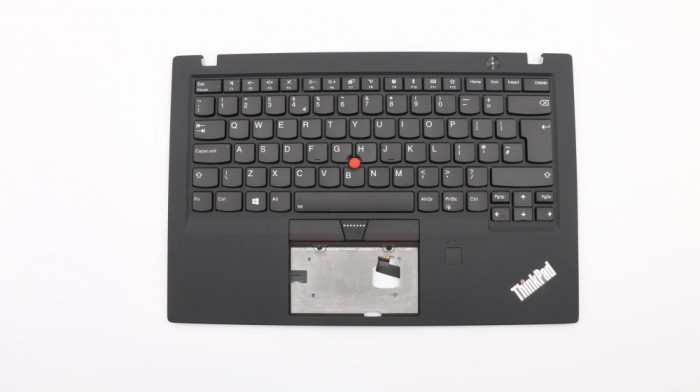 Carcasa superioara cu tastatura palmrest Laptop, Lenovo, ThinkPad X1 Carbon 5th Gen Type 20HQ, 20HR, 20K3, 20K4, 01LV348, 01LV349, AM12S000F00, ilumin