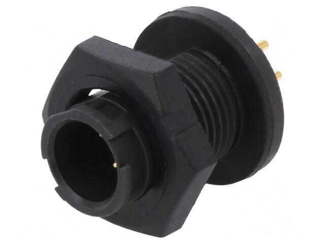 Conector Circular EN2 Soclu Tată Panou THT
