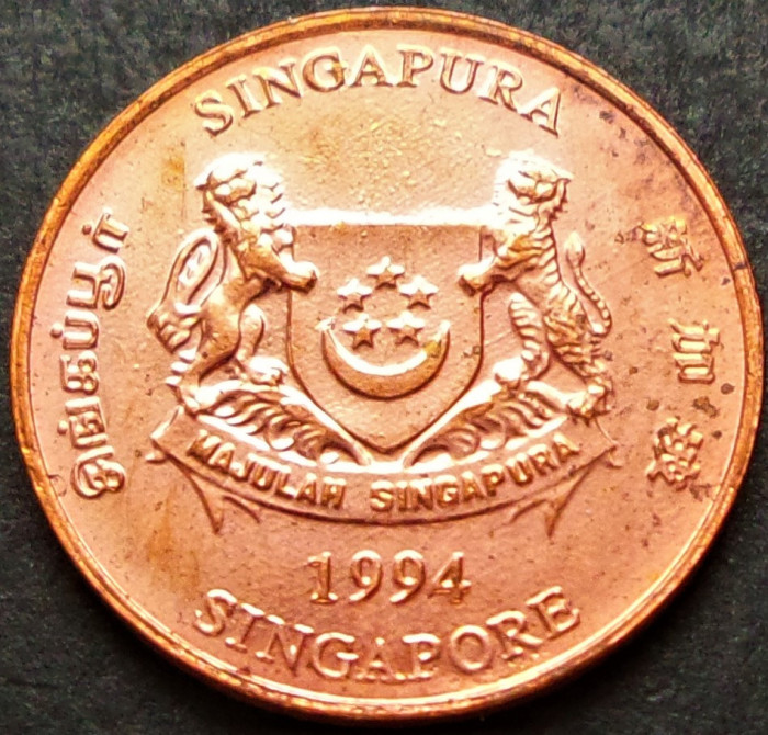 Moneda exotica 1 CENT - SINGAPORE, anul 1994 *cod 1686 = A.UNC