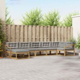 vidaXL Set de canapele de exterior cu pernă 7 pcs Alb și gri deschis 3386775