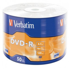 Verbatim dvd-r 16x 50pk wrap 4.7gb matt silver