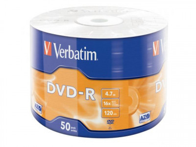 Verbatim dvd-r 16x 50pk wrap 4.7gb matt silver foto