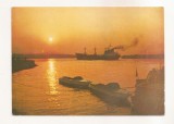 RF216 - Carte Postala - Tulcea. Apus de soare in port, necirculata