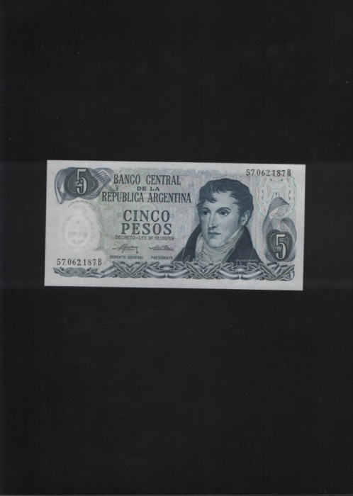 Argentina 5 pesos 1974(76) aunc seria57062187