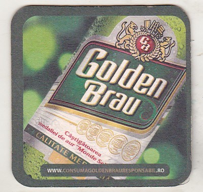 bnk div Suport de carton pentru halba/pahar bere - coaster - Golden Brau