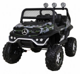 Masinuta electrica Mercedes Benz, off road, 12V, 2 scaune, roti spuma EVA, LED, muzica, centura siguranta, Jack, 102x65x84cm