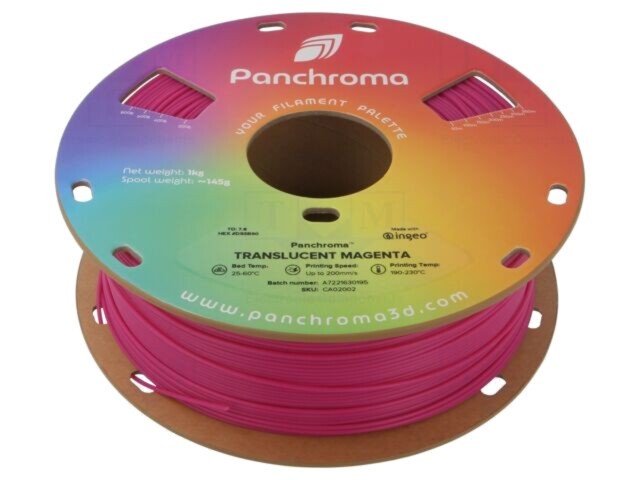 Filament PLA Translucent Magenta 1,75mm 1kg POLYMAKER CA02002