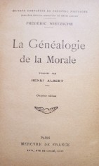 Frederic Nietzsche - La genealogie de la morale foto