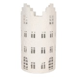 Cumpara ieftin Candela lumanare Casuta metal alb &Oslash; 11x20 cm