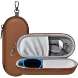 Asteroid GSM - Glasses Case (ETJ3) - PU, 16.5 x 6.5 x 4cm - Cocoa