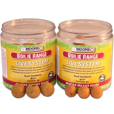 Boilies CC MOORE Live System Hard Hookbaits, 18mm, 35buc/borcan foto