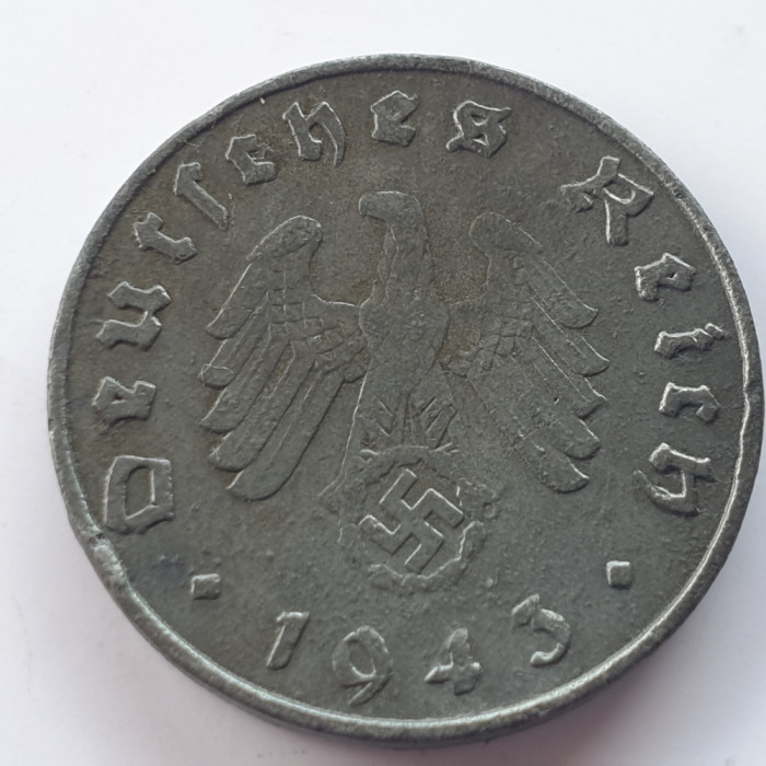 Germania Nazista 10 reichspfennig 1943 E ( Muldenh&uuml;tten)