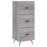 Cumpara ieftin Servanta, gri sonoma, 34,5x34x90 cm, lemn compozit