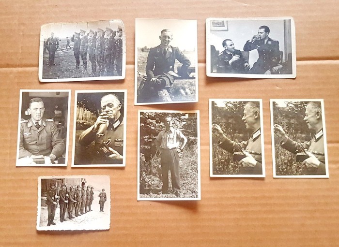 G396-I-WW2-Lot 9 Ofiteri si militari al 3 lea Reich anii 1940 original- autentice. Marimi intre 8/6 cm si 10/7,5 cm. Pret pe intregul lot.