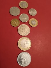 Lot 10 monede diferite (aUNC/UNC): 1 euro 2005, yuan 2003, FAO etc [poze] (10s). Discount conform descriere [10 - 20 %. Vezi descrierea.].