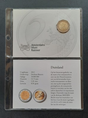 Moneda 2 Euro 2012 Germania, in coincard - G 4156 foto