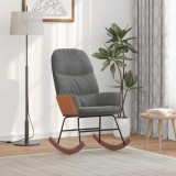 Scaun Balansoar vidaXL, Gri &Icirc;nchis, Catifea, 70x79x105 cm, Relaxare Confortabilă, Suport Lombar, Design Modern