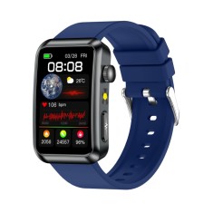 Smartwatch iSEN TK77 Albastru, Silicon, 1.57 HD, ECG, Micro-Examinare, Risc Glicemie, Acid Uric Lipide, Apel BT, Asistent Vocal, Lanterna, SOS, 250mAh