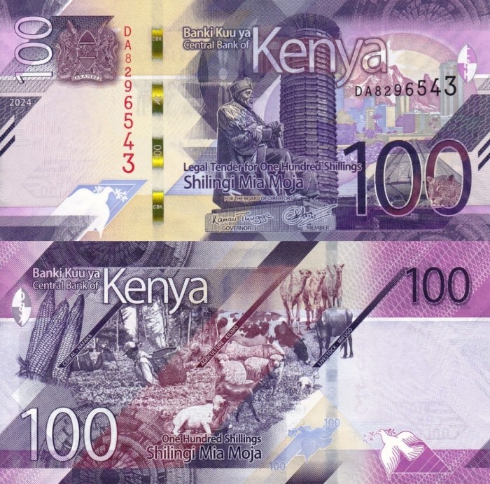 KENYA 100 shilingi 2024 UNC!!!