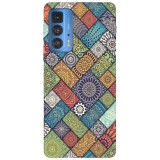 Husa compatibila cu Motorola G51 model Mandala Tiles, Silicon, TPU, Viceversa, Transparent, Carcasa